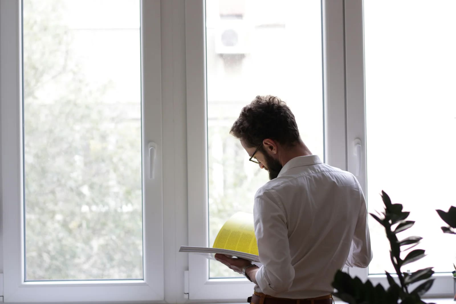 Administrator reviewing property support on a tablet